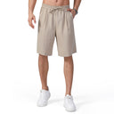 HiBro Men’s Coastal Linen Drawstring Shorts