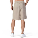 HiBro Men’s Coastal Linen Drawstring Shorts